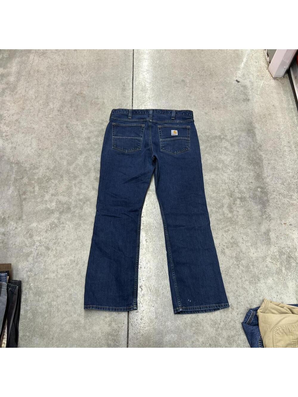 vintage carhartt dark blue relaxed fit jeans size 33 x 30 - Picture 4 of 4